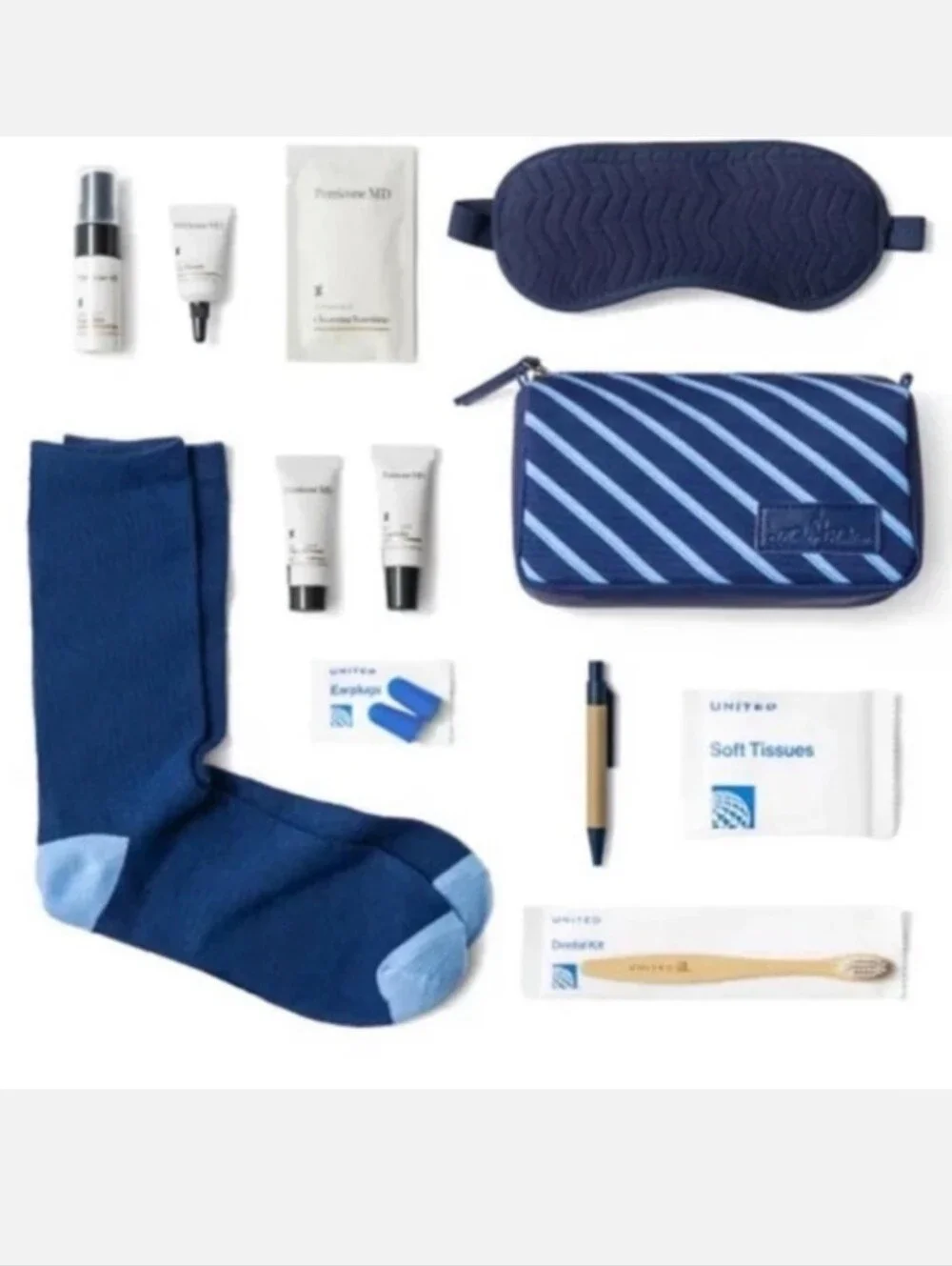 United x Brooks Brothers & Perricone MD products Amenity Bag